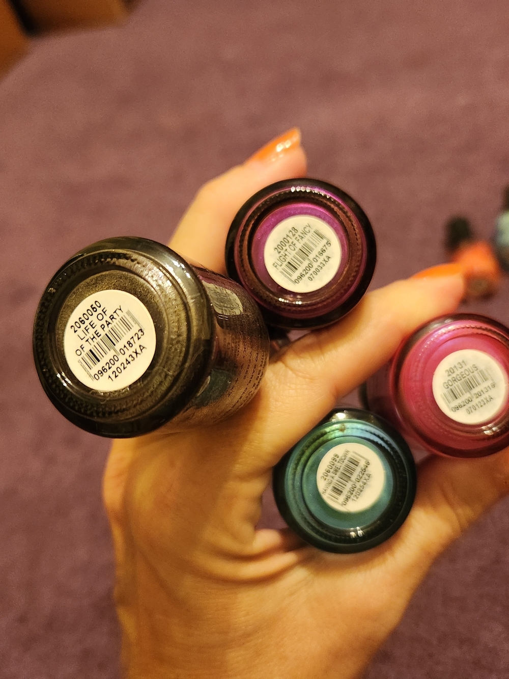 ORLY Bundle Of 4 Shimmers Pink Purple Blue Gun Metal - Picture 2 of 2